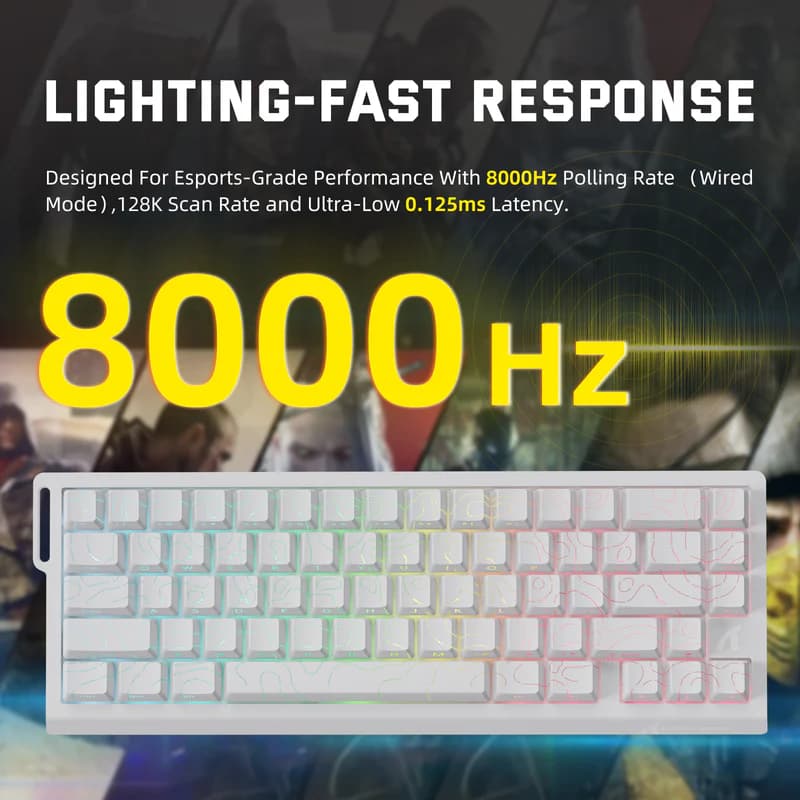 Attack Shark X68PRO HE White Wireless 4
