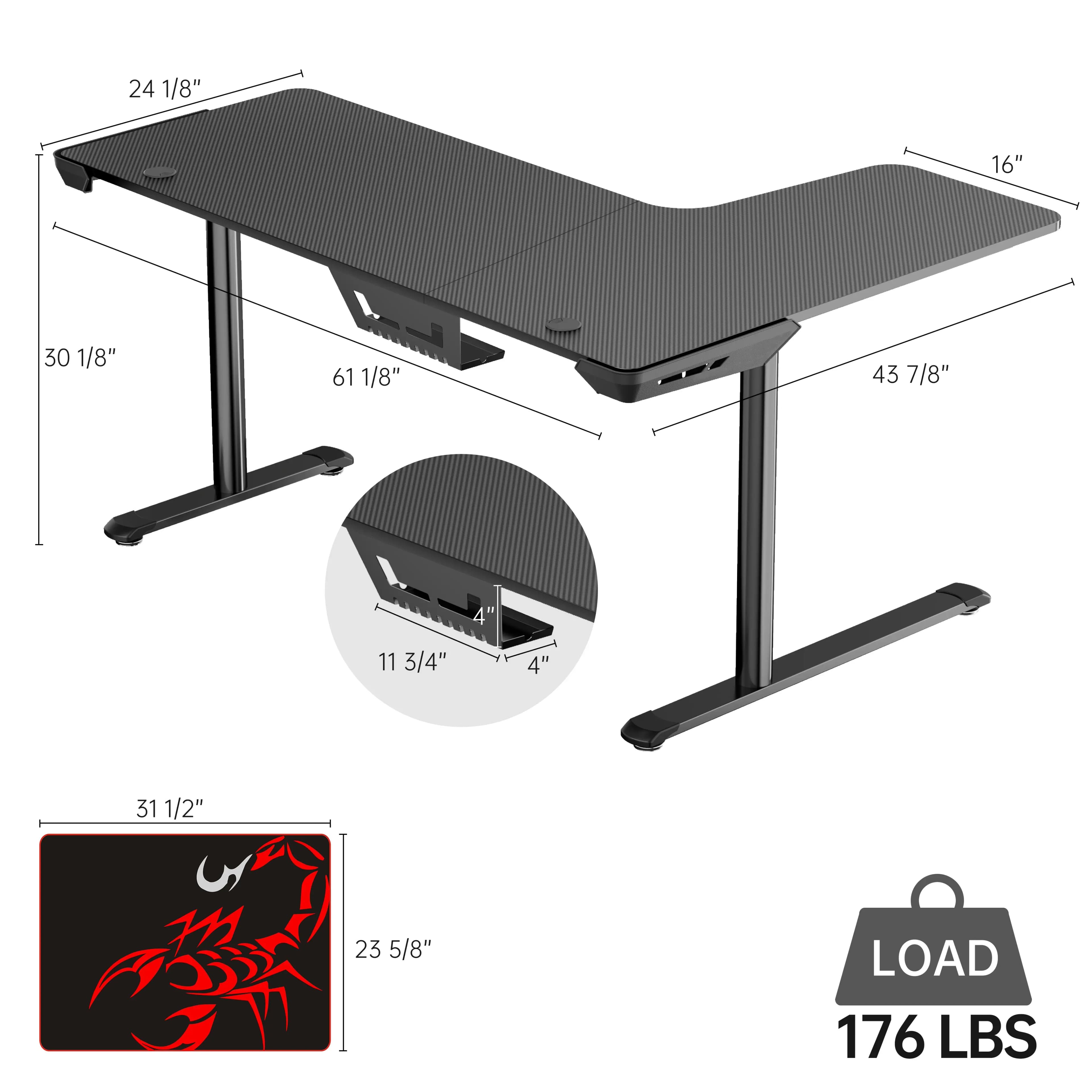Eureka Ergonomic L60 L-Desk ERK-L60 4