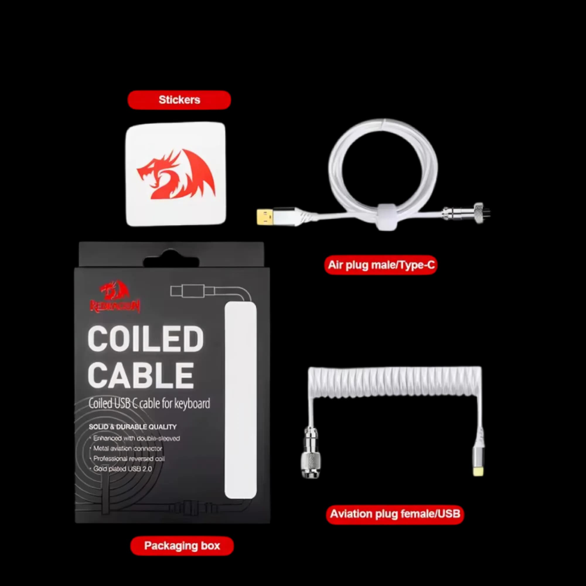 Redragon Coiled Cable 1