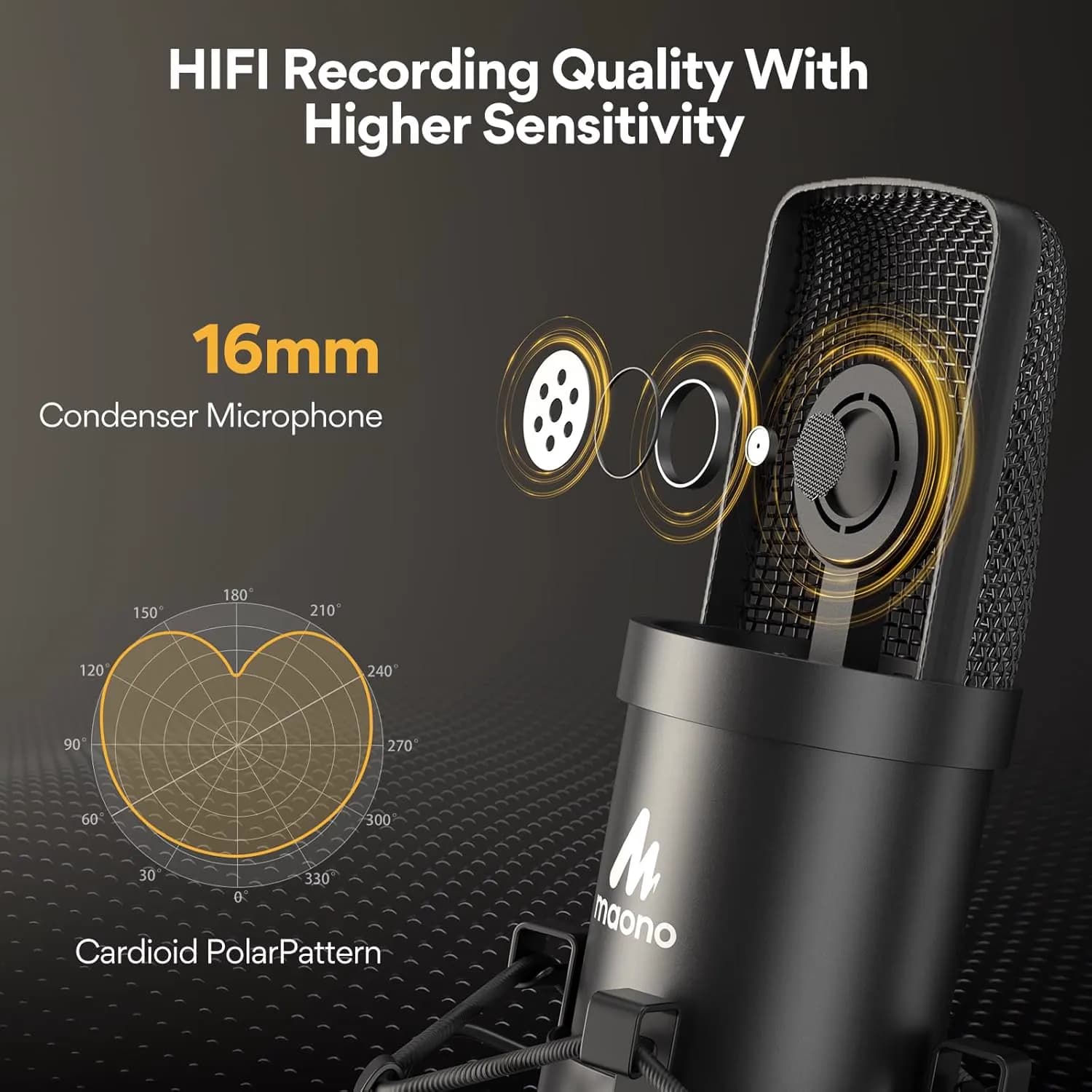 Maono AU-A04 Professional USB Condenser Microphone Kit 2