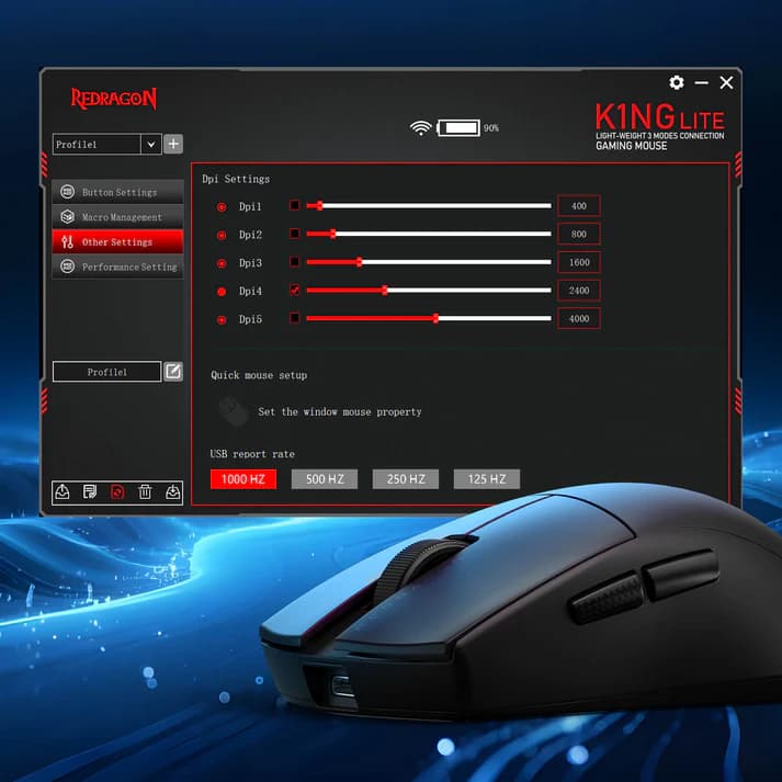 Redragon M916 K1NG LIT 1K Hz 3