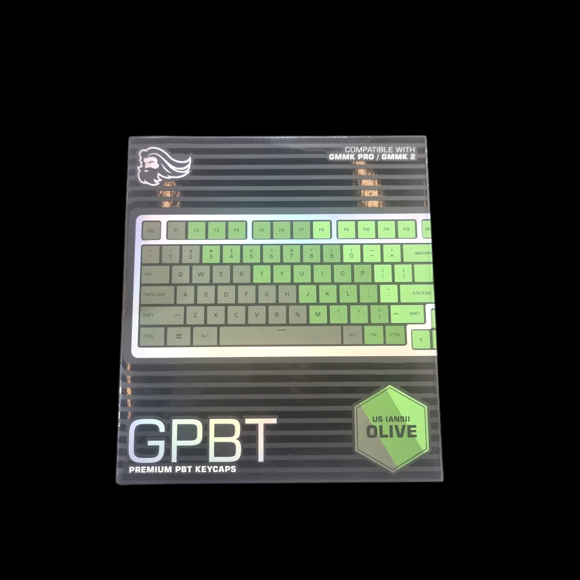 Glorious GPBT keycaps Olive Dye 1