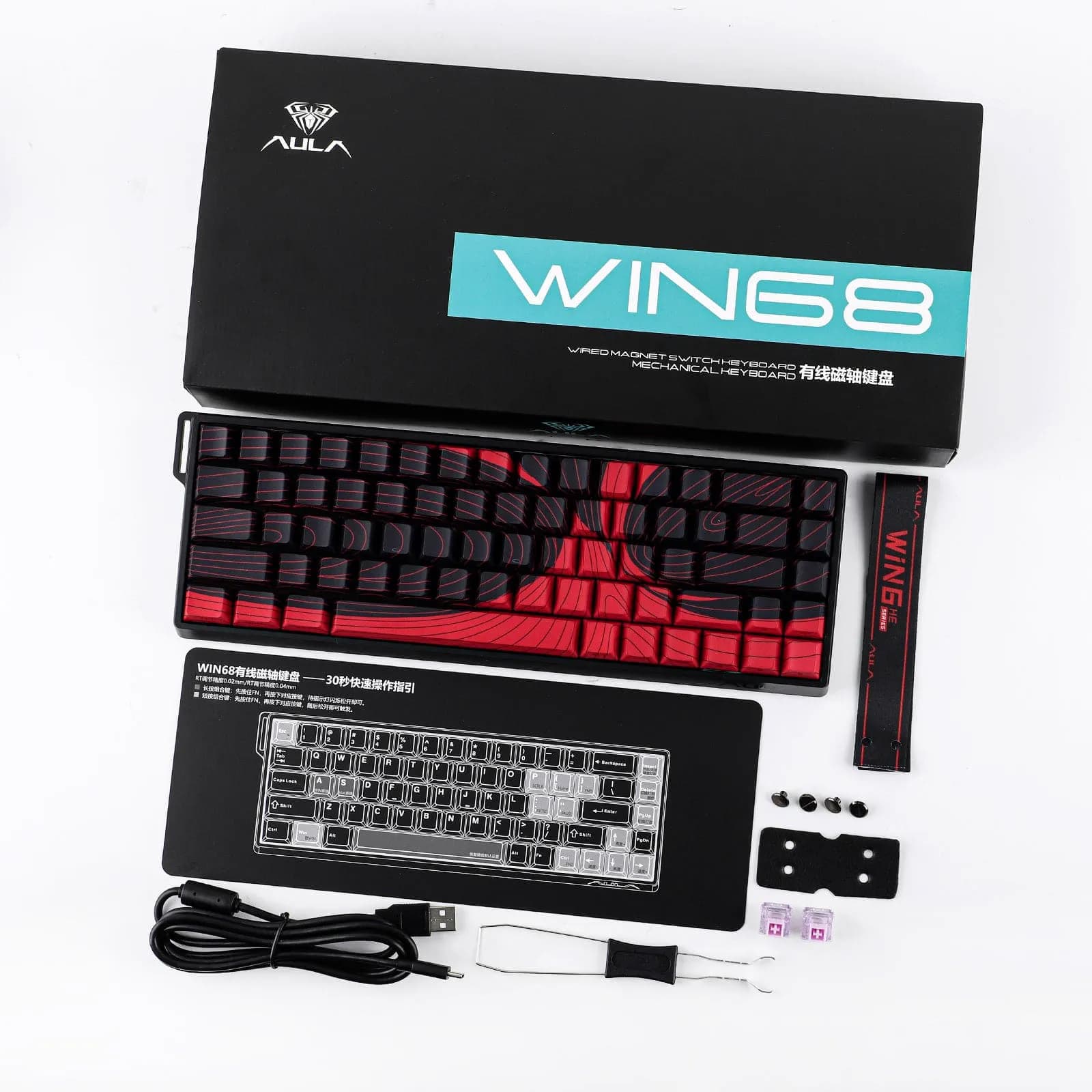 AULA WIN68 HE MAX Series Black&Red 5