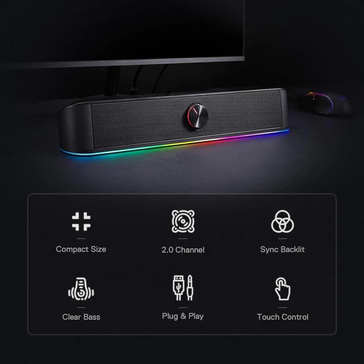 Redragon GS560 Black Adiemus RGB Soundbar 2