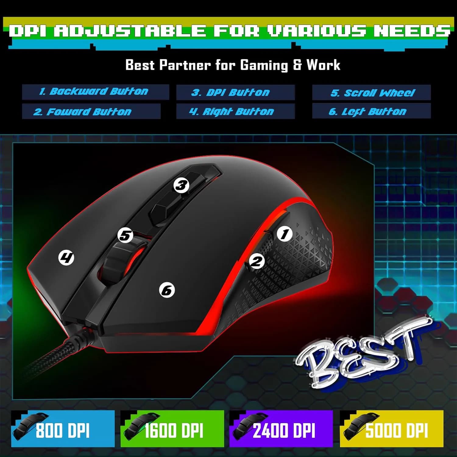 Redragon S107RGB-BA Combo 3