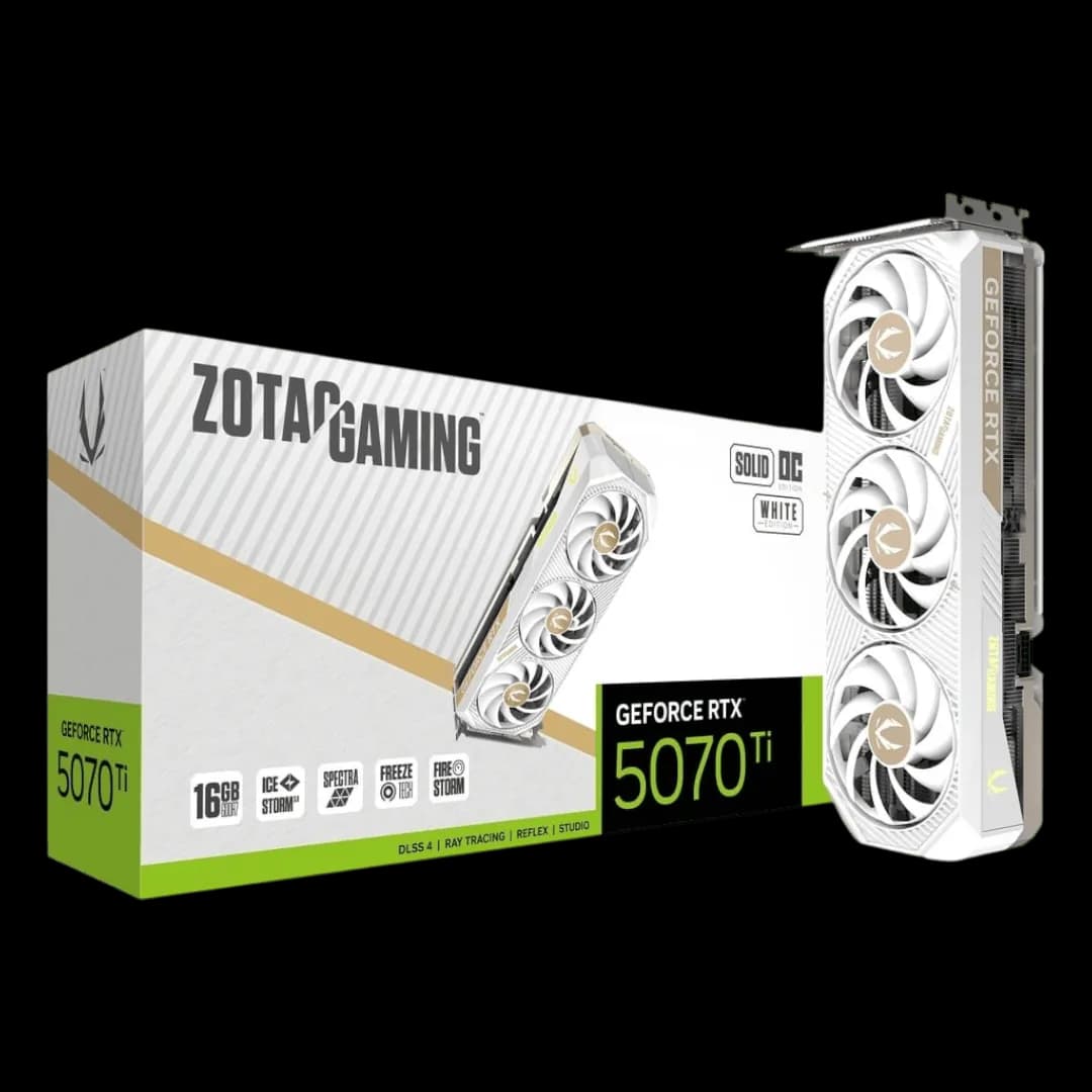 ZOTAC RTX 5070 Ti 16GB SOLID CORE OC White Edition 1