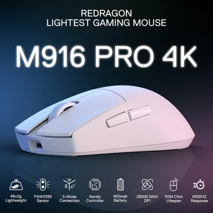 Redragon M916W K1NG PRO 4K 4