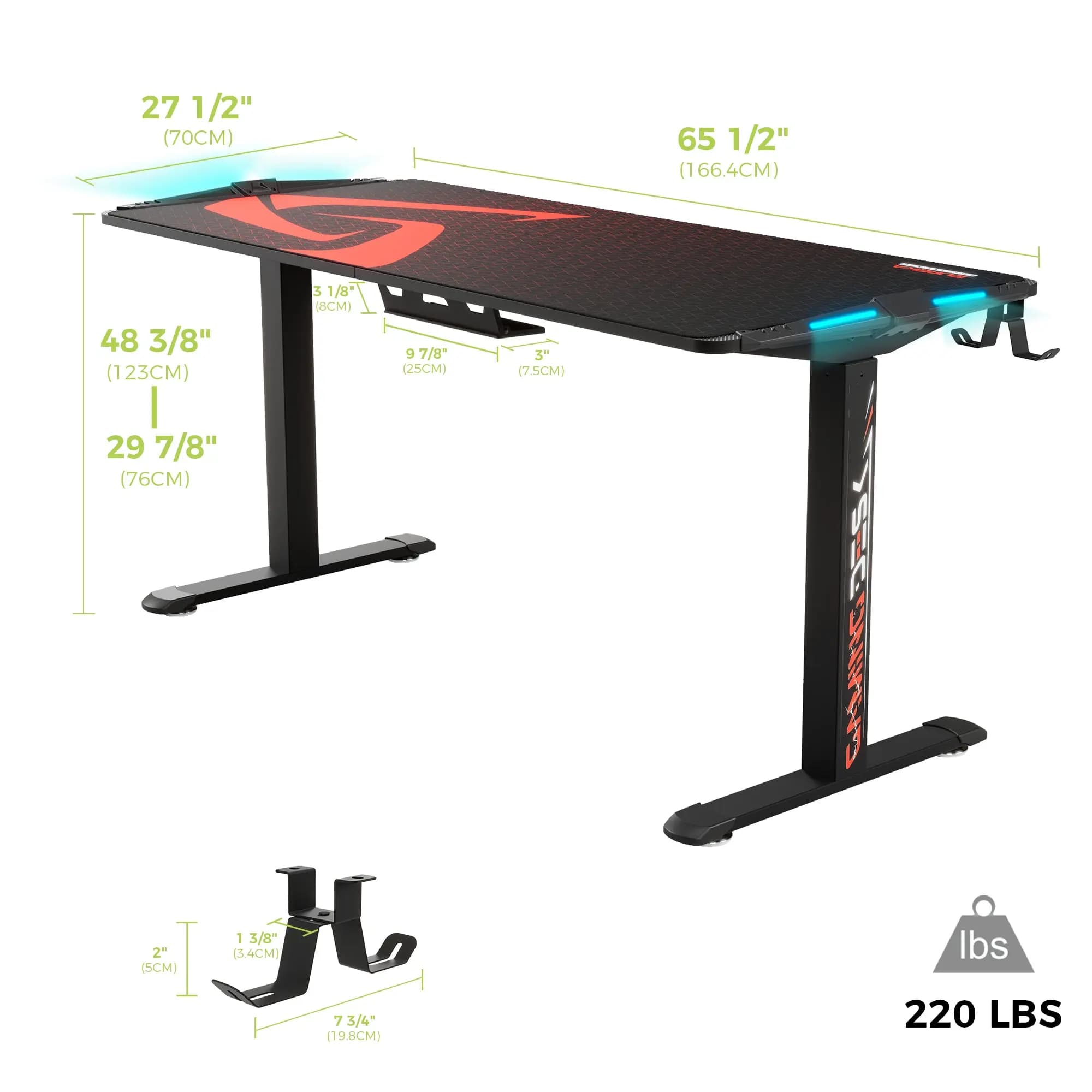 Eureka Ergonomic S-62 RGB Electric Standing 5