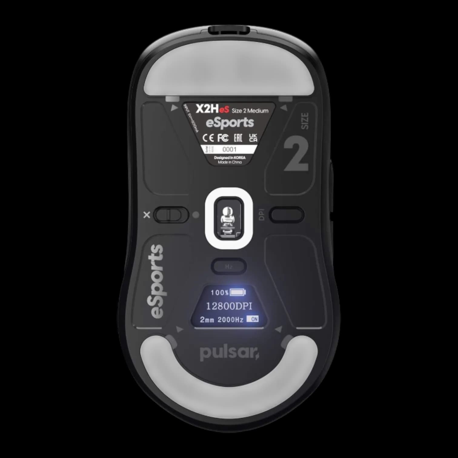 Pulsar X2H eS Size 2 Wireless (Black) px2hes21 3