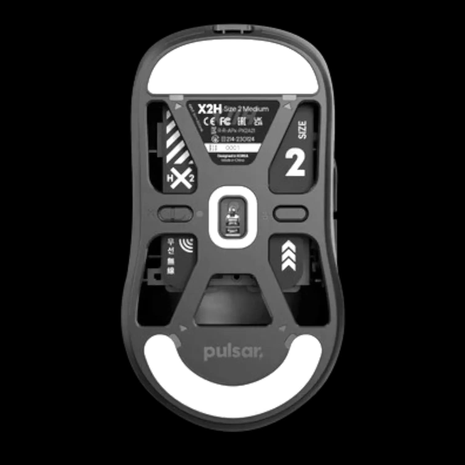 Pulsar X2H V2 Wireless White Size 2 (Black) 3