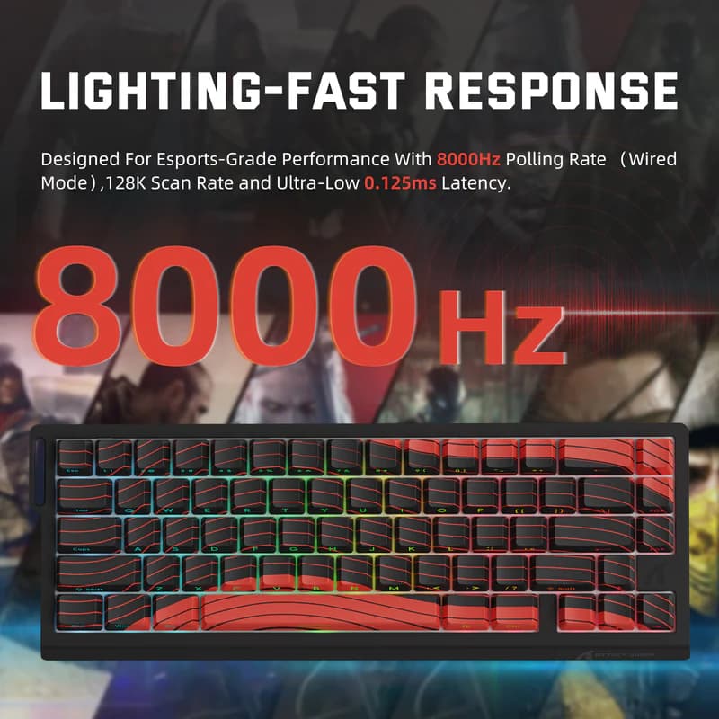Attack Shark X68PRO HE Red Wireless 4