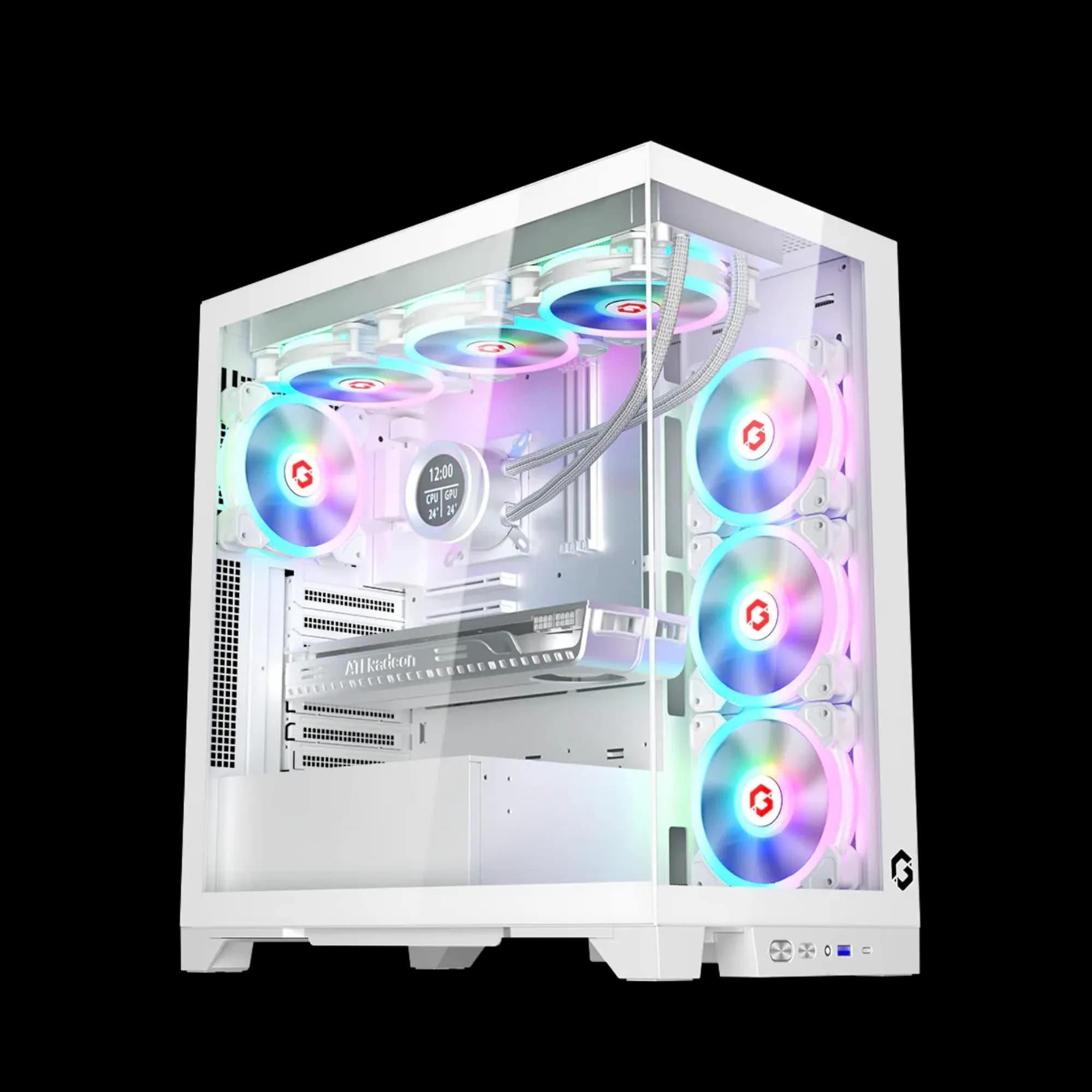 GAMEON Emperor Arctic IV Mid Tower (White) 7 FAN 1