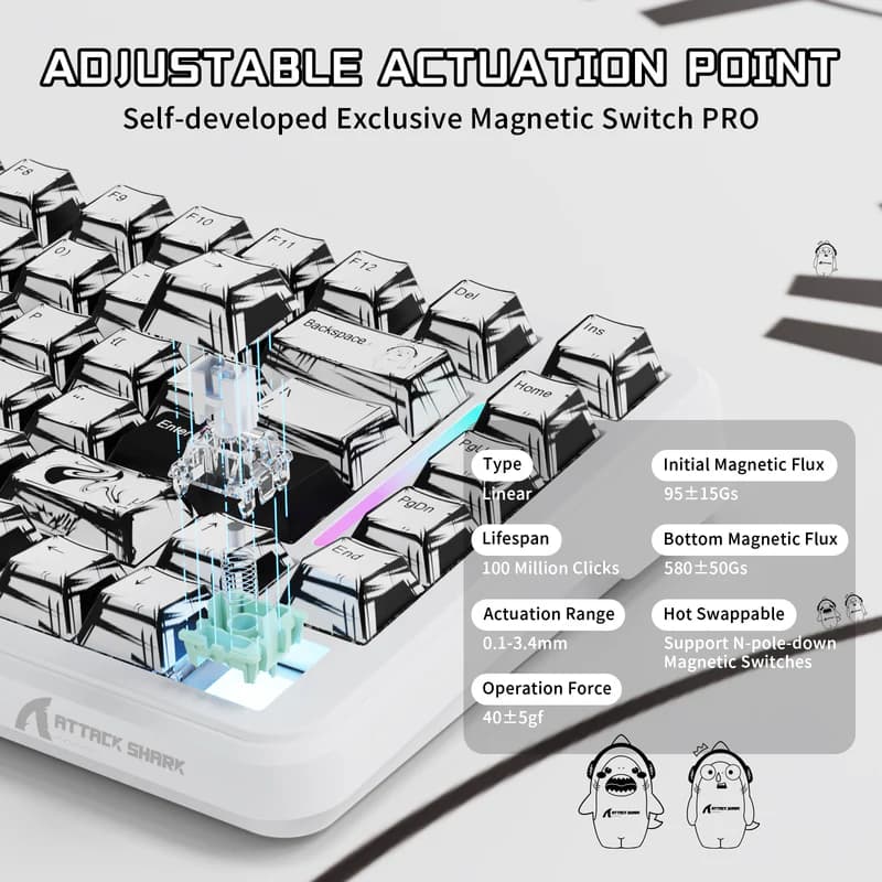 Attack Shark X82PRO HE Comic Wireless 3
