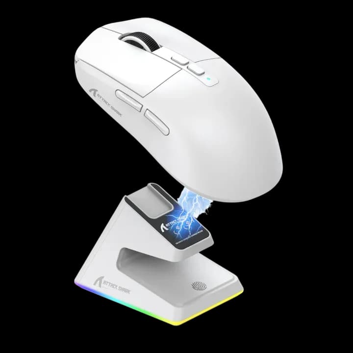 Attack Shark X6 Three With Charging Dock (White) 1