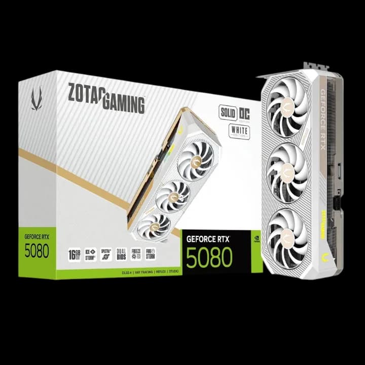 ZOTAC RTX 5080 16GB SOLID GAMING OC White 1