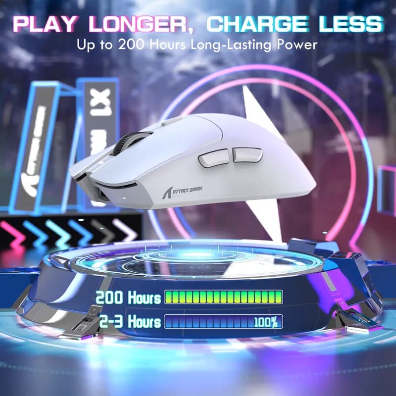 Attack Shark X1 Tri-Mode White 4