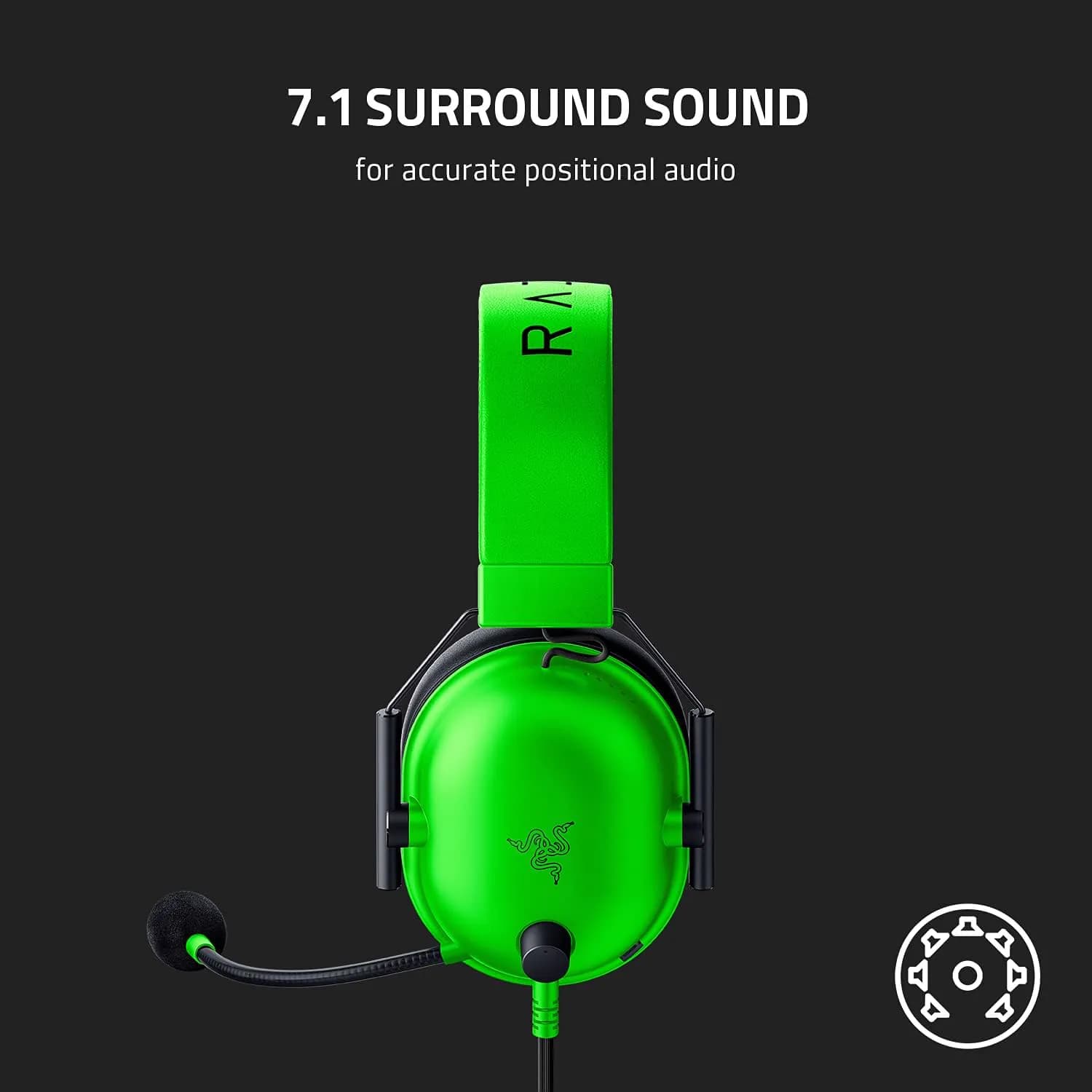 Razer BlackShark V2 X Green Wired 3
