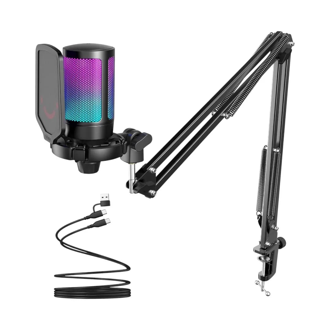 Fifine Microphone Bundle A6T AMPLIGAME 1