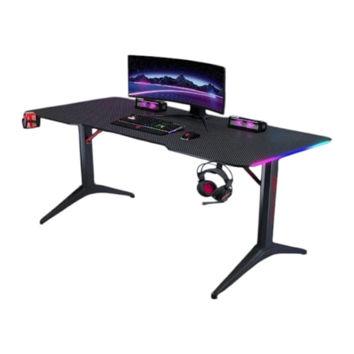 Gamax RGB Gaming Desk with Mousepad 1