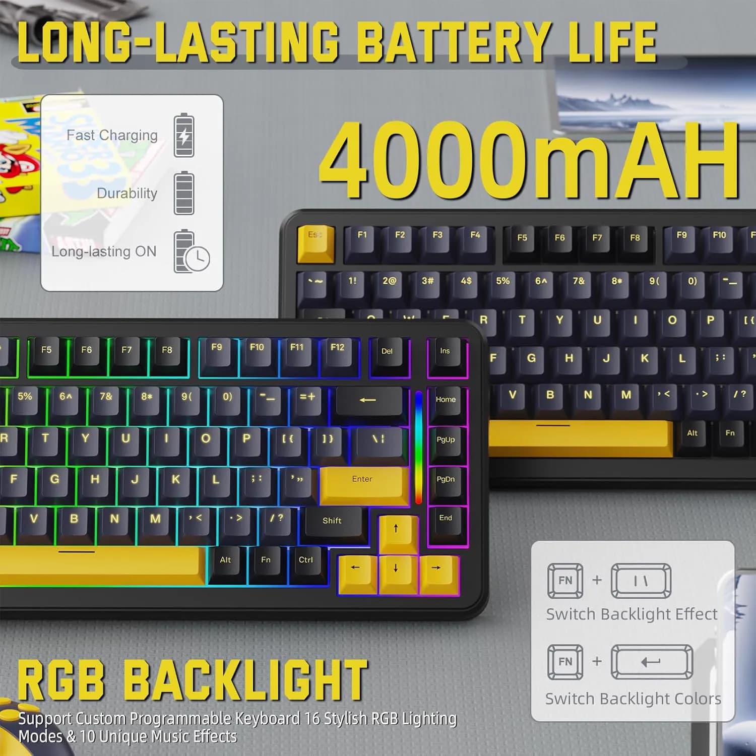 ATTACK SHARK M86 Tri-mode Star Black 5