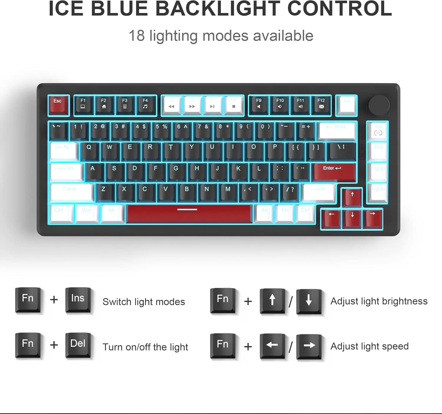 MageGee MK-STAR75 White Red Wired 2
