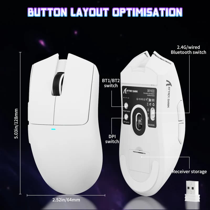 Attack Shark X11SE Wireless White 5