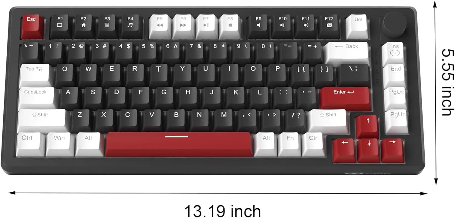 MageGee MK-STAR75 White Red Wired 5