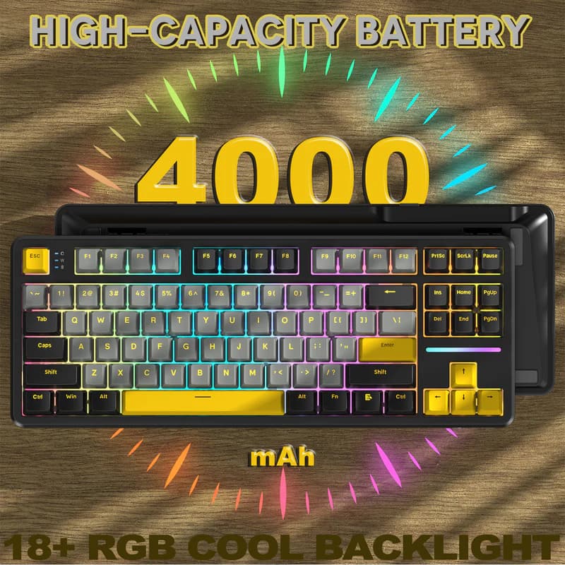 ATTACK SHARK X87 Tri-mode Star Black 4