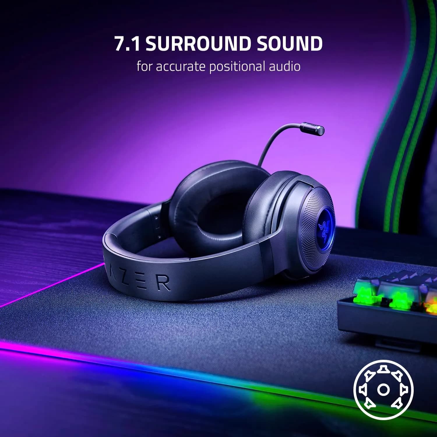 Razer Kraken V3 X Wired USB Gaming Headset 3