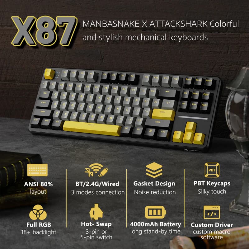 ATTACK SHARK X87 Tri-Mode 2