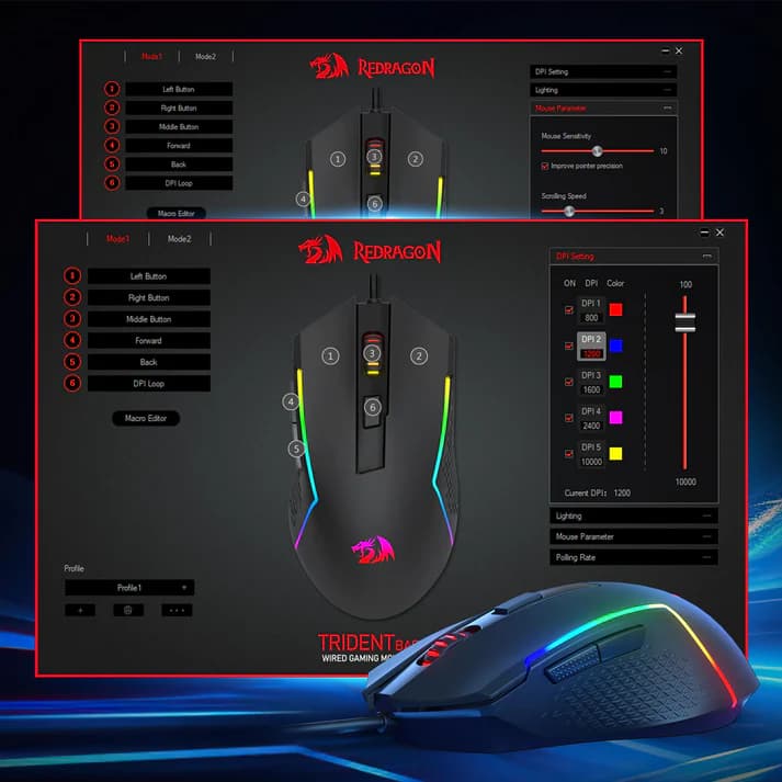Redragon TRIDENT M616 Wired 4