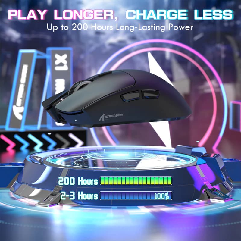 Attack Shark X1 Tri-Mode Black 4