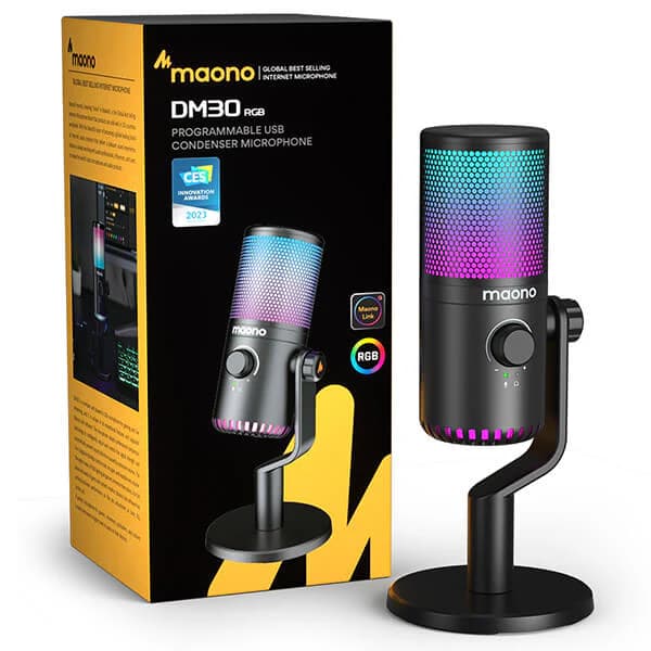 MAONO DM30 RGB Gaming USB Internet Microphone 5