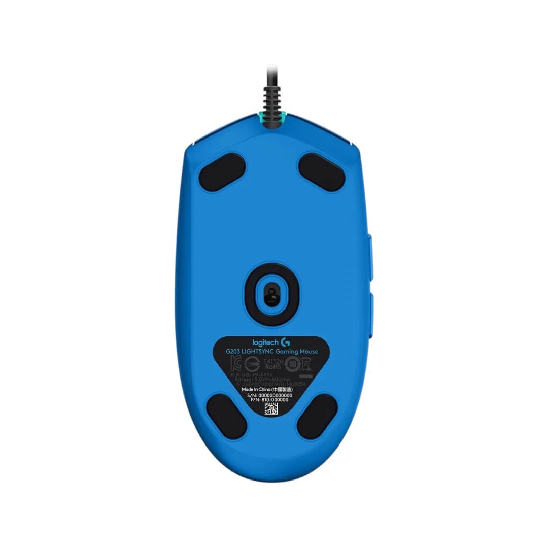 Logitech G203 LIGHTSYNC Blue Wired 3