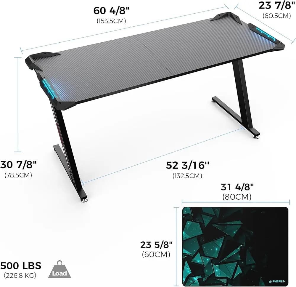 Eureka Ergonomic Z60 Gaming Desk 4