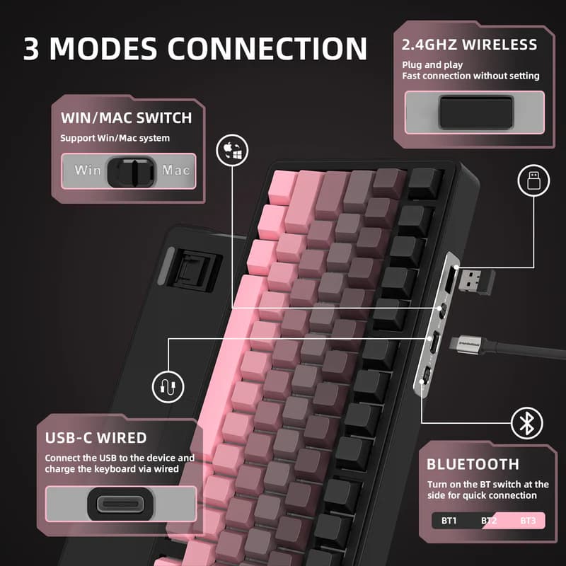 ATTACK SHARK X85 Wireless BlackBerry 4