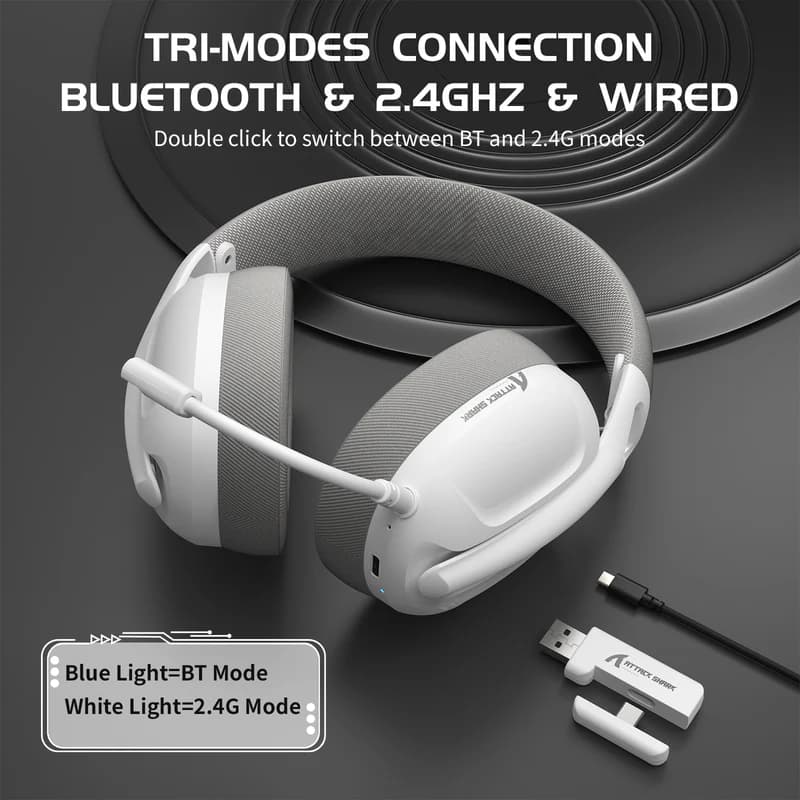 Attack Shark L80 Ultra-Light Tri-Mode White 3