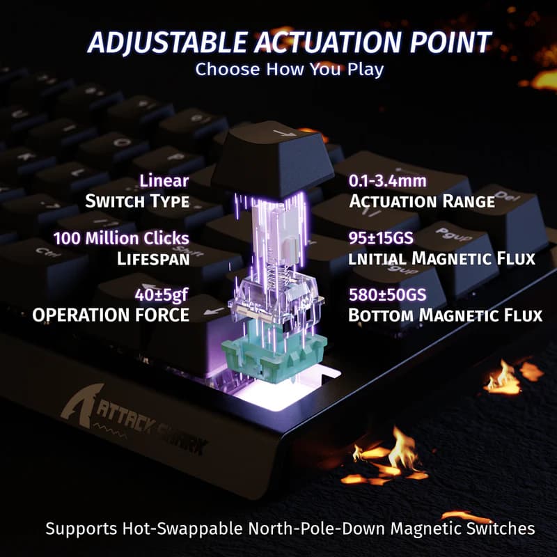 Attack Shark X68 HE Wire Black 4