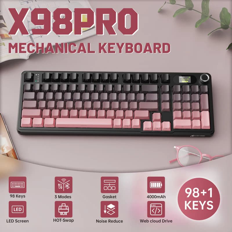 ATTACK SHARK X98PRO Wireless Black BERRY 2