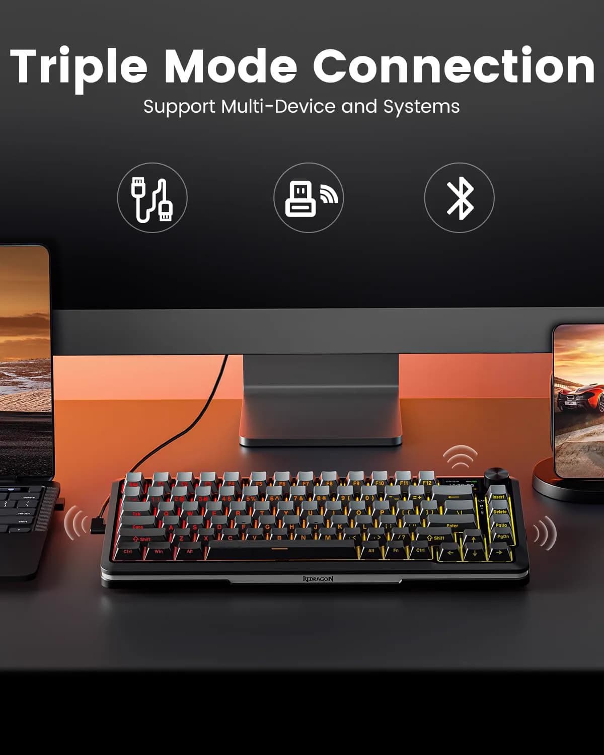 Redragon FKEKACT K708GG-Pro Wireless 3