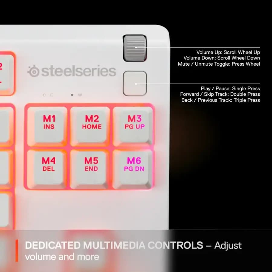 SteelSeries Apex 3 TKL Wired White 3