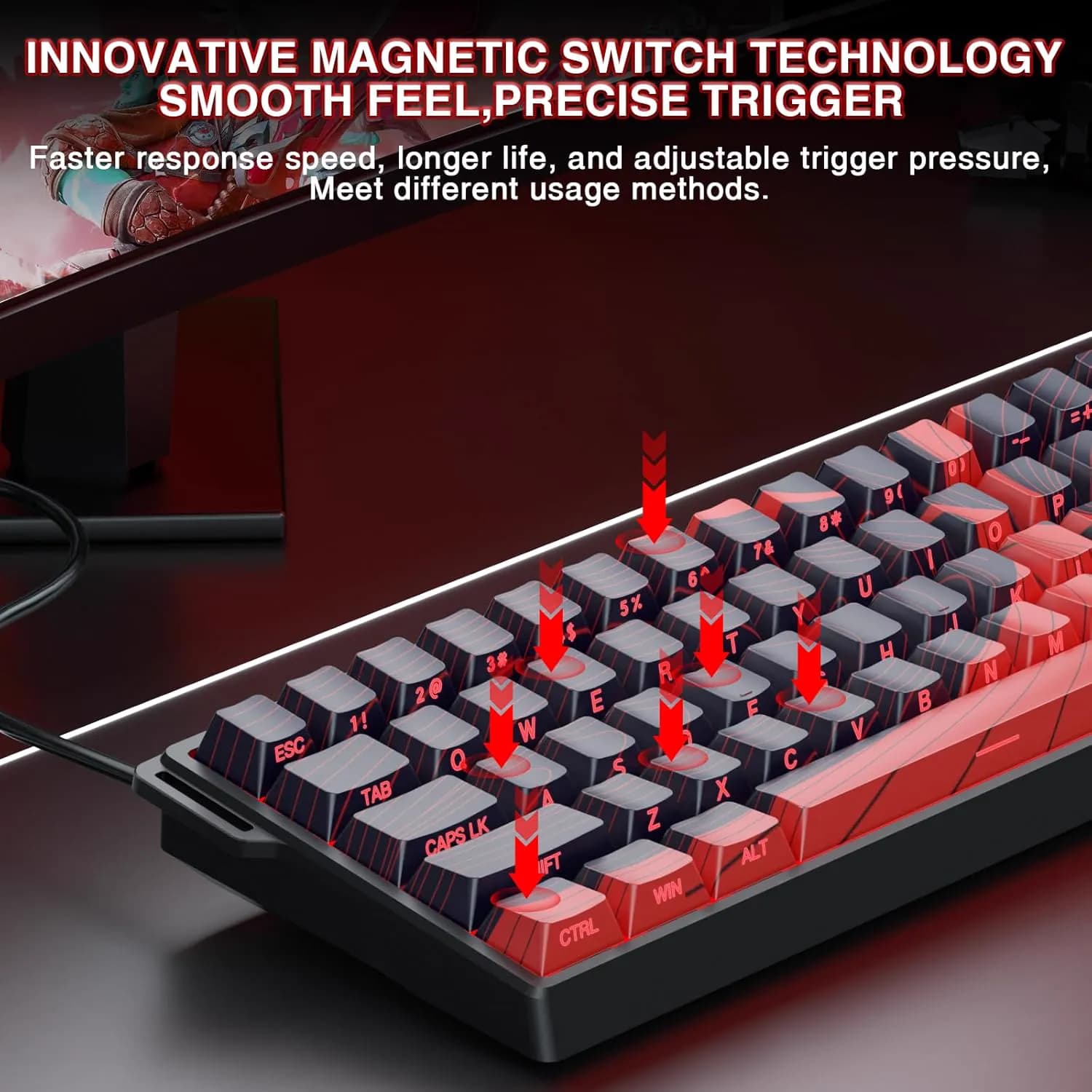 AULA WIN60 HE MAX Series Black & Red 3
